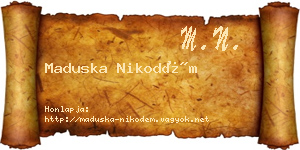Maduska Nikodém névjegykártya